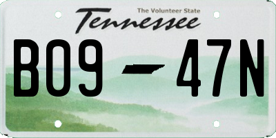TN license plate B0947N
