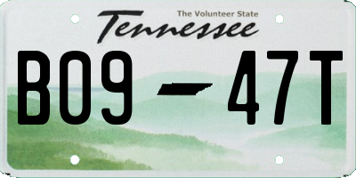 TN license plate B0947T