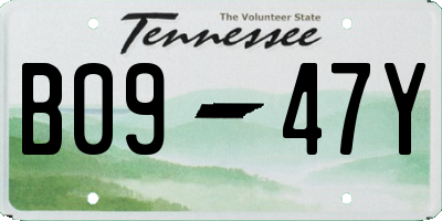 TN license plate B0947Y