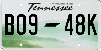 TN license plate B0948K