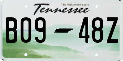 TN license plate B0948Z