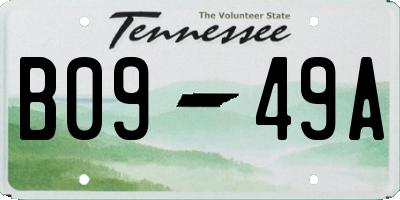 TN license plate B0949A