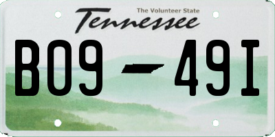 TN license plate B0949I