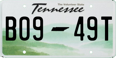TN license plate B0949T