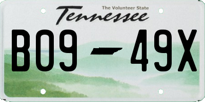 TN license plate B0949X