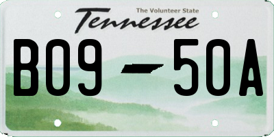 TN license plate B0950A
