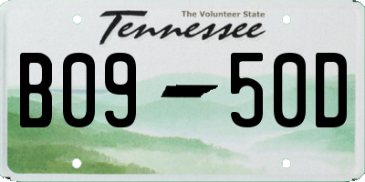 TN license plate B0950D