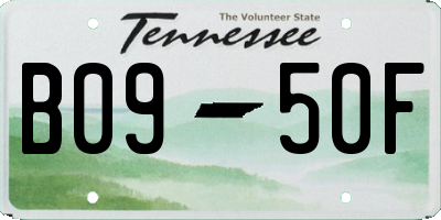 TN license plate B0950F