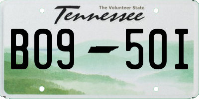 TN license plate B0950I