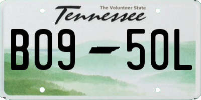 TN license plate B0950L