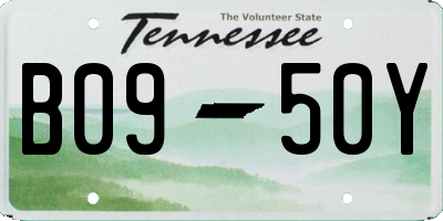 TN license plate B0950Y