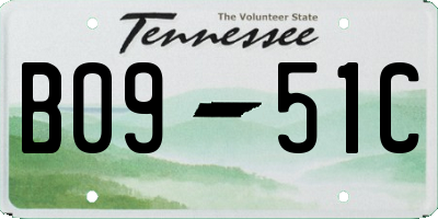 TN license plate B0951C