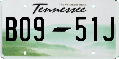 TN license plate B0951J