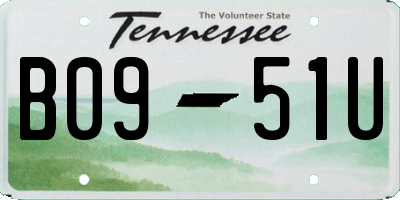 TN license plate B0951U