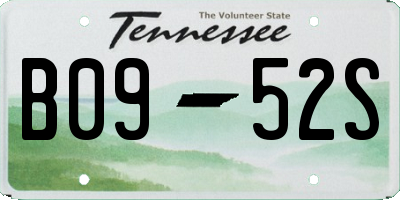 TN license plate B0952S