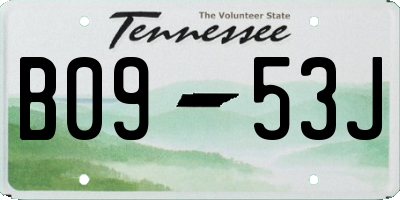 TN license plate B0953J