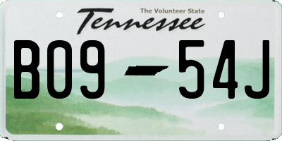 TN license plate B0954J