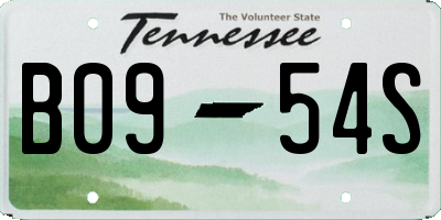 TN license plate B0954S