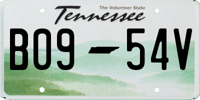 TN license plate B0954V