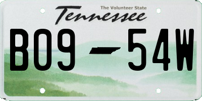 TN license plate B0954W