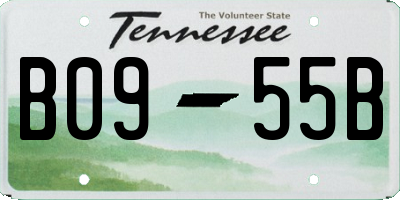 TN license plate B0955B
