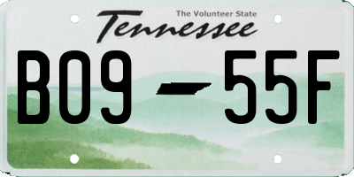 TN license plate B0955F