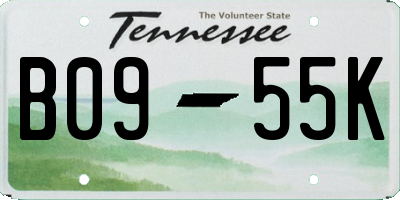 TN license plate B0955K