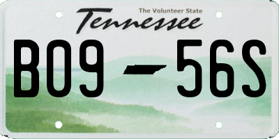 TN license plate B0956S