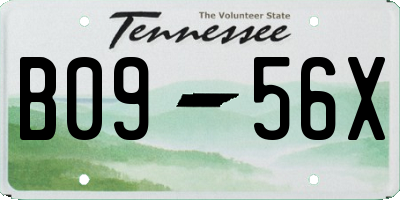 TN license plate B0956X