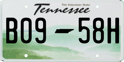 TN license plate B0958H