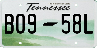 TN license plate B0958L