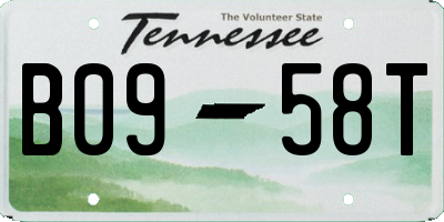 TN license plate B0958T
