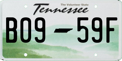 TN license plate B0959F