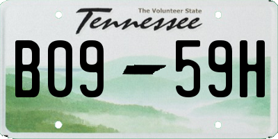 TN license plate B0959H