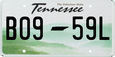 TN license plate B0959L