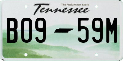 TN license plate B0959M