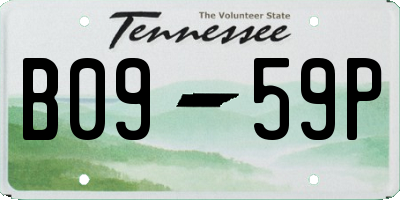 TN license plate B0959P