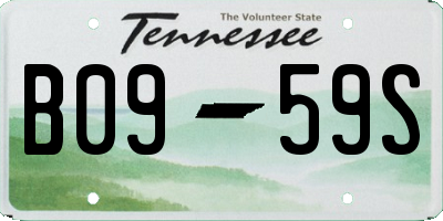 TN license plate B0959S