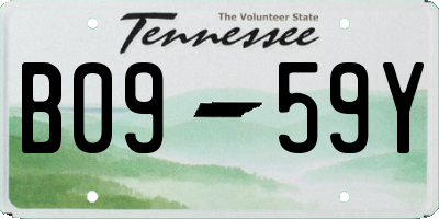 TN license plate B0959Y