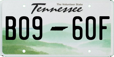 TN license plate B0960F