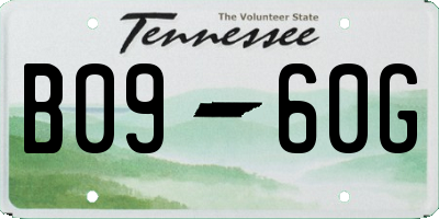 TN license plate B0960G