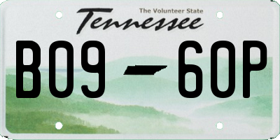 TN license plate B0960P