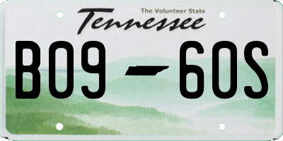 TN license plate B0960S