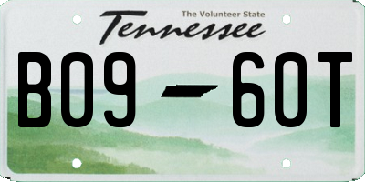 TN license plate B0960T