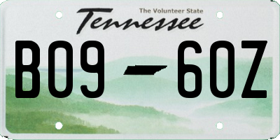 TN license plate B0960Z