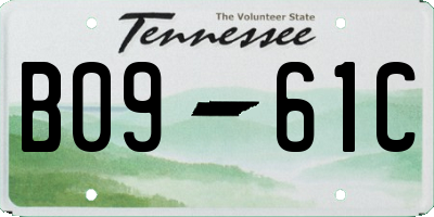 TN license plate B0961C