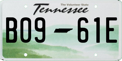 TN license plate B0961E