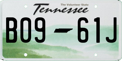 TN license plate B0961J