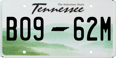 TN license plate B0962M