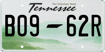 TN license plate B0962R